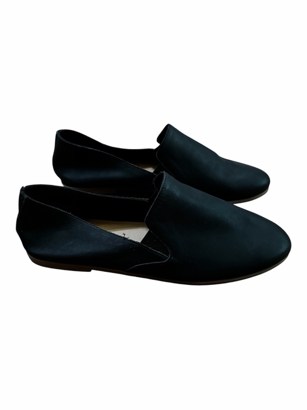 Lucky Brand Charsa Black Leather Flats Loafers